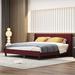 Ebern Designs Alaan Upholstered Platform Bed Upholstered in Orange | 38.62 H x 81.22 W x 81.22 D in | Wayfair 0A5B105C7E1E4453853FA9D9AECCEF04