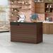 Latitude Run® Girja Rectangular Laminate Reception Desk Wood in Brown | 39.37 H x 70.86 W x 23.62 D in | Wayfair C3C6F051BBDD44019B52BC57BE204EB3