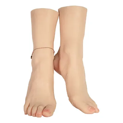 Modello di piede in Silicone vendita calda femminile Nail Practice manichino piedi Fetish per Footjob fotografia scarpe espositore per gioielli TG3816