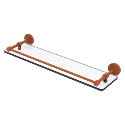 Allied Brass Dottingham 16 Inch Glass Shelf with Gallery Rail