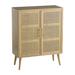 Wooden Two Doors Accent Cabinet - 39.75 - Brown