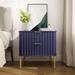 Clihome Modern MDF 2-Drawer Nightstand for Bedroom