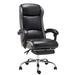 Executive Office Chair with Foot Rest, 30% Thicker Cushion and Adjustable Backrest