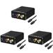 3X Digital to Analog Audio Converter DAC Digital SPDIF Optical to Analog L/R RCA & 3.5mm AUX Stereo Audio Adapter