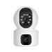 ckepdyeh Binocular Linkage Camera Wireless Surveillance Camera 2MP HD WiFi Monitor Home Smart Security Camera US Plug