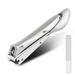 2 pcs Thick Toenail Clippers - Wide Jaw Opening Nail Clippers for Thick Toenails Big Nail Clippers for Men and Seniors Stainless Steel Wide Mouth Toenail ClippersSilver Grey