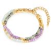 Lulu & Jane - Armband Messing Naturstein in Gelbgold Armbänder & Armreife 1 ct Damen (37.99 € / 1 ct)