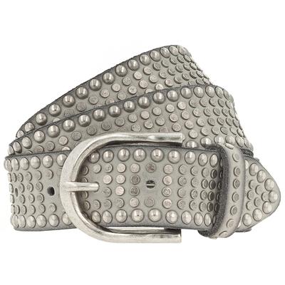 b.belt Riva Nietengürtel Leder 80 cm Grau Damen Image