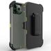 For Apple iPhone 11 Heavy Duty Defender Armor Hybrid Case Cover With Clip Gray/Green