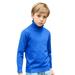 ASFGIMUJ Boys Sweater Knit Turtleneck Sweater Soft Solid Warm Pullover Sweater Long Sleeve Shirts Knit Sweater Sky Blue 6 Years-7 Years