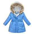 ASFGIMUJ Girls Jacket Baby Kids Winter Thick Warm Parkas Hooded Windproof Coat Outwear Jacket Toddler Coats For Girls Blue 10 Years-11 Years