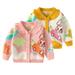 Esaierr Baby Kids Girls Cartoon Knitted Sweaters Jacket Coat 12M-6T Newborn Autumn Winter Sweater Outwear Toddler Infant Girls Lapel Knitted Sweater Cardigan Coat