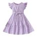 Ykohkofe Toddler Girls Fly Sleeve Floral Prints Princess Dress Clothes Baby Outfits Baby Bodysuit Take Home Outfit baby clothes