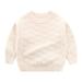 ASFGIMUJ Boys Sweater Boys Girls Winter Long Sleeve Solid Color Knit Sweater Warm Sweater For Children Clothes Knitted Cardigan Beige 7 Years-8 Years