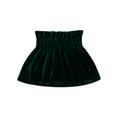 Baby Girl High Waist Mini Skirt Solid Color Velvet Elastic A-Line Skirt Toddler Fall Spring A-Line Dress