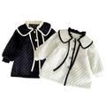 Godderr Newborn Baby Girls Small Fragrant Wind Coats Cotton Jacket Ruffle Flip Collar Fall Winter Warm Cotton Coat Tops 0-24 Months