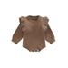 jxxiatang Infant Full Sleeve Romper Crew Neck Knitted Triangle Bodysuit