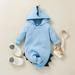 Fnochy Fleece Rumper Toddler Jumpsuits Toddler Kids Baby Spring And Dinosaur Shape Romper Long Sleeve Jumpsuit