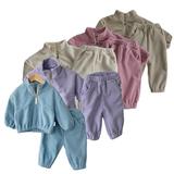 Esaierr Baby Infant Boys Girls 2Pcs Autumn Winter Track Suits Set Thick Fleece Sweatshirt Sweatpants Outfit Winter Warm Sweatsuit Outfit Toddler 2Pcs Autumn Winter Jogger Pants Set