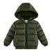 Fauean Toddler Boy Winter Clothes Full Zip up Hoodie Simple Lightweight Windproof Jacket Green Size XXL