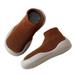 nsendm Male Shoes Toddler Toddler Girls Tracksuit Floor Socks Spring Baby Home Floor Socks Soft Rubber Sole Baby Toddler Boots Walkers Brown 8