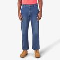 Dickies Men's Flex Relaxed Fit Carpenter Jeans - Light Denim Wash Size 30 32 (DU603)