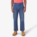 Dickies Men's Flex Relaxed Fit Carpenter Jeans - Light Denim Wash Size 42 30 (DU603)