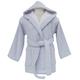 Peignoir de bain enfant rayé zéro twist bleu 02 ans