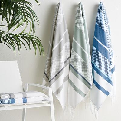 Turkish Beach Towel - Sea Blue/Icy Blue - Frontgate Resort Collection™