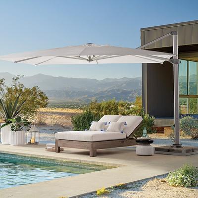 Altura LED Cantilever Umbrella with Base - 13' Square - Frontgate