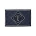 Greek Key Monogram Door Mat - Gray, 30" x 48" Gray, W - Frontgate