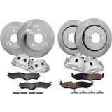 2005-2006 Dodge Durango Front and Rear Brake Pad Rotor and Caliper Set - Detroit Axle