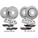 2005-2006 Dodge Durango Front and Rear Brake Pad Rotor and Caliper Set - Detroit Axle