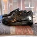 Nike Shoes | Black Nike Air Max 90 Patent Leather Women’s Sneakers | Color: Black | Size: 9.5