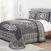 Kymbal Bedspread Set Charcoal, Full / Double, Charcoal