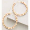 Anthropologie Jewelry | Anthropologie Mischa Beaded Hoop Earrings Pink | Color: Pink | Size: Os
