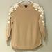 J. Crew Sweaters | J. Crew Collection Cream Floral Appliqu Structured Dressy Sweater - Xs | Color: Cream/White | Size: Xs