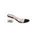 Nasty Gal Inc. Heels: Slip-on Chunky Heel Casual Black Shoes - Women's Size 6 - Open Toe