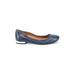 Calvin Klein Flats: Ballet Chunky Heel Classic Blue Print Shoes - Women's Size 6 1/2 - Almond Toe