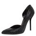 Gucci Shoes | Gucci Black Crystal Embellished Satin And Suede Noah D'orsay Pumps Size 39 | Color: Black | Size: 39