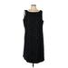 Ann Taylor Casual Dress - Mini Boatneck Sleeveless: Black Dresses - Women's Size 10