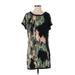 Dana Buchman Casual Dress - Shift: Black Print Dresses - Women's Size Small
