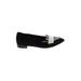 Clarks Flats: Slip-on Chunky Heel Work Black Print Shoes - Women's Size 7 - Pointed Toe