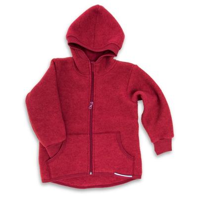 Engel - Kinder Kapuzenjacke Wollfleece - Wolljacke Gr 140 rot