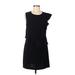 Zara Basic Casual Dress - Shift Crew Neck Sleeveless: Black Print Dresses - Women's Size Medium