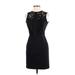 H&M Casual Dress - Sheath Crew Neck Sleeveless: Black Print Dresses - Women's Size 4