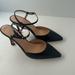 J. Crew Shoes | J.Crew Elsie Made-In-Italy Lizard-Embossed Leather Heels, Size 7, Bt889 | Color: Black | Size: 7