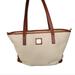 Dooney & Bourke Bags | Dooney & Bourke Cream And Brown Leather Tote Bag | Color: Brown/Cream | Size: 12"W X 10"H X 4.25"D