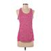 Reebok Active Tank Top: Pink Activewear - Women's Size Small