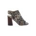 Treasure & Bond Heels: Tan Snake Print Shoes - Women's Size 7 1/2 - Open Toe